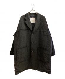 COMME des GARCONS HOMME（コムデギャルソン オム）の古着「ウールツイードヘリンボーンコート」｜グレー