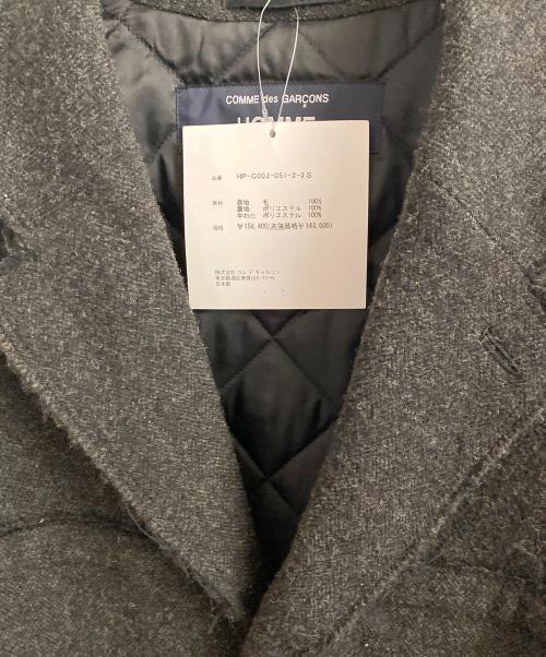 COMME des GARCONS HOMME（コムデギャルソン オム）COMME des GARCONS HOMME (コムデギャルソン オム) ウールツイードヘリンボーンコート グレー サイズ:Sの古着・服飾アイテム