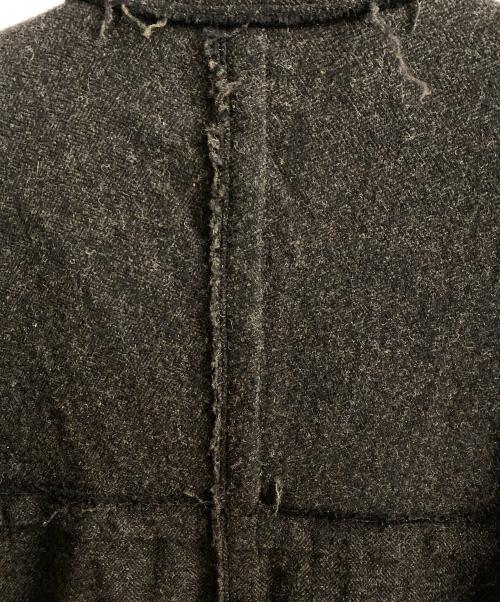 COMME des GARCONS HOMME（コムデギャルソン オム）COMME des GARCONS HOMME (コムデギャルソン オム) ウールツイードヘリンボーンコート グレー サイズ:Sの古着・服飾アイテム