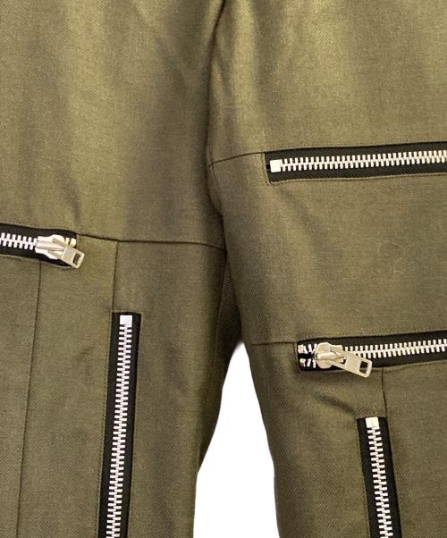 COMME des GARCONS HOMME PLUS（コムデギャルソンオムプリュス）COMME des GARCONS HOMME PLUS (コムデギャルソンオムプリュス) ジップアップデザインパンツ カーキ サイズ:Sの古着・服飾アイテム