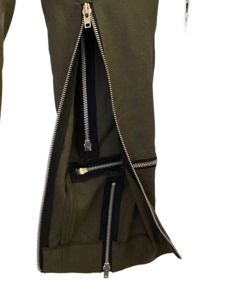 COMME des GARCONS HOMME PLUS（コムデギャルソンオムプリュス）COMME des GARCONS HOMME PLUS (コムデギャルソンオムプリュス) ジップアップデザインパンツ カーキ サイズ:Sの古着・服飾アイテム