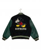 SUPREME×NUMBER (N)INEシュプリーム×ナンバーナイン）の古着「Mickey Mouse Varsity Jacket」｜ブラック