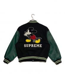 SUPREME×NUMBER (N)INE（シュプリーム×ナンバーナイン）の古着「Mickey Mouse Varsity Jacket」｜ブラック