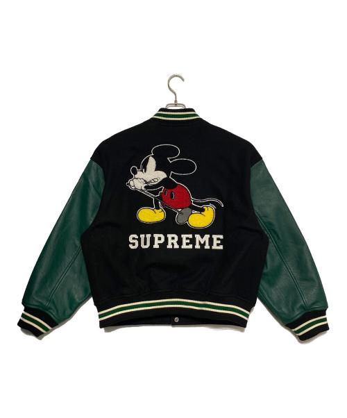 SUPREME（シュプリーム）SUPREME (シュプリーム) NUMBER (N)INE (ナンバーナイン) Mickey Mouse Varsity Jacket ブラック サイズ:Lの古着・服飾アイテム
