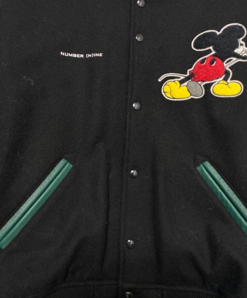 SUPREME（シュプリーム）SUPREME (シュプリーム) NUMBER (N)INE (ナンバーナイン) Mickey Mouse Varsity Jacket ブラック サイズ:Lの古着・服飾アイテム