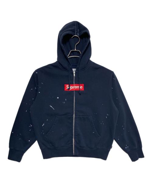SUPREME（シュプリーム）Supreme (シュプリーム) MM6 Maison Margiela (エムエムシックスメゾンマルジェラ) Zip Up Hooded Sweatshirt ネイビー サイズ:Sの古着・服飾アイテム