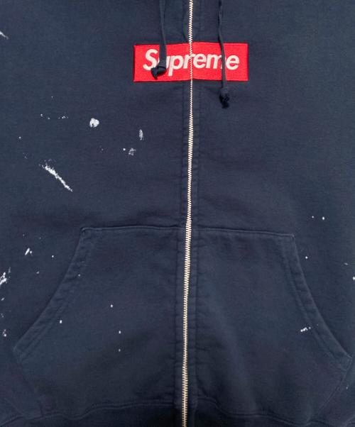 SUPREME（シュプリーム）Supreme (シュプリーム) MM6 Maison Margiela (エムエムシックスメゾンマルジェラ) Zip Up Hooded Sweatshirt ネイビー サイズ:Sの古着・服飾アイテム