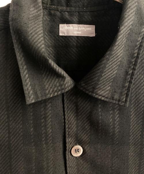 COMME des GARCONS HOMME（コムデギャルソン オム）COMME des GARCONS HOMME (コムデギャルソン オム) 半袖開襟シャツ ブラック サイズ:不明の古着・服飾アイテム