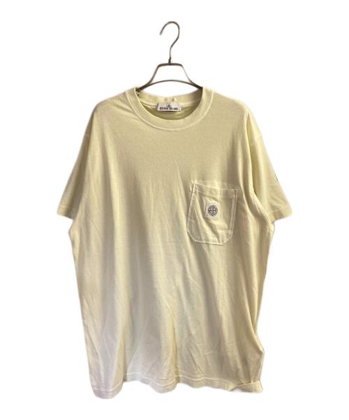 STONE ISLAND（ストーンアイランド）STONE ISLAND (ストーンアイランド)  ロゴポケットTシャツ  イエロー サイズ:XXLの古着・服飾アイテム