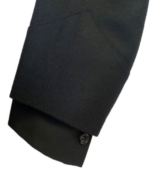 COMME des GARCONS HOMME PLUS（コムデギャルソンオムプリュス）COMME des GARCONS HOMME PLUS (コムデギャルソンオムプリュス) ウールギャバジン×ウール／ナイロンフラノ ジャケット ブラック サイズ:Lの古着・服飾アイテム