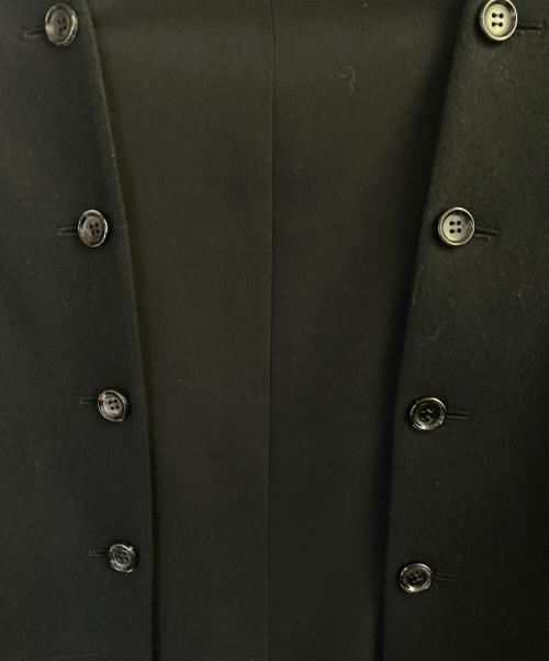 COMME des GARCONS HOMME PLUS（コムデギャルソンオムプリュス）COMME des GARCONS HOMME PLUS (コムデギャルソンオムプリュス) ウールギャバジン×ウール／ナイロンフラノ ジャケット ブラック サイズ:Lの古着・服飾アイテム