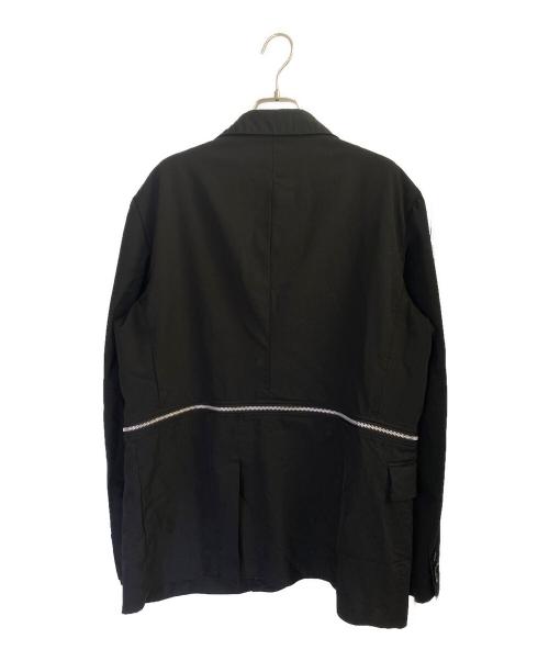 BLACK COMME des GARCONS（ブラックコムデギャルソン）BLACK COMME des GARCONS (ブラックコムデギャルソン) ジップデザインテーラードジャケット ブラック サイズ:XLの古着・服飾アイテム
