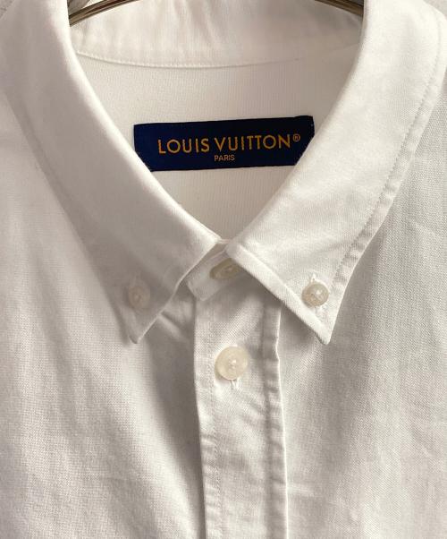 LOUIS VUITTON（ルイ ヴィトン）LOUIS VUITTON (ルイ ヴィトン) エンベリッシュド ロングスリーブコットンシャツ ホワイト サイズ:Ｍの古着・服飾アイテム