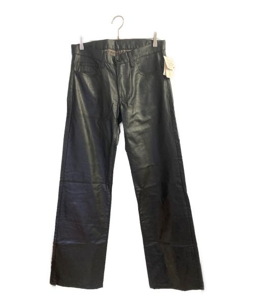 COMME des GARCONS HOMME（コムデギャルソン オム）COMME des GARCONS HOMME (コムデギャルソン オム) フェイクレザーパンツ ブラック サイズ:Mの古着・服飾アイテム