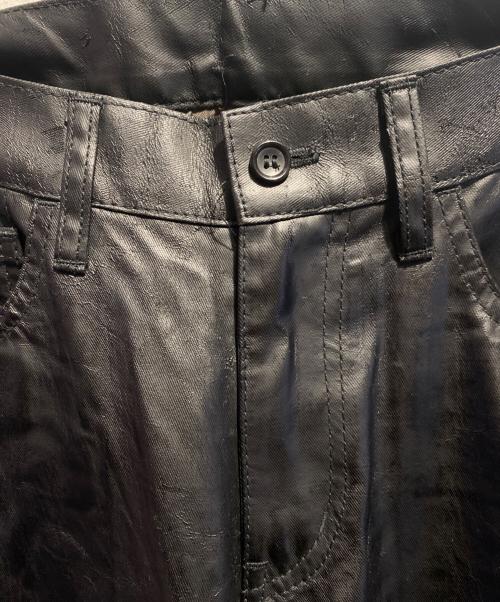 COMME des GARCONS HOMME（コムデギャルソン オム）COMME des GARCONS HOMME (コムデギャルソン オム) フェイクレザーパンツ ブラック サイズ:Mの古着・服飾アイテム