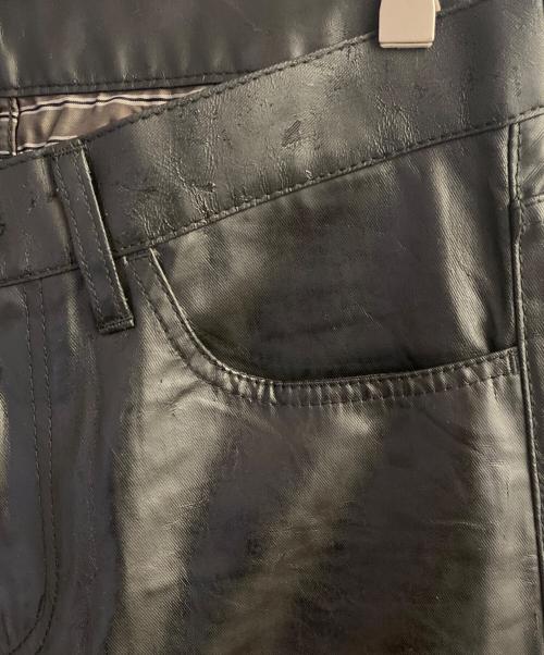 COMME des GARCONS HOMME（コムデギャルソン オム）COMME des GARCONS HOMME (コムデギャルソン オム) フェイクレザーパンツ ブラック サイズ:Mの古着・服飾アイテム