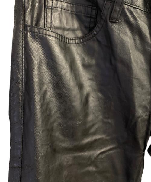 COMME des GARCONS HOMME（コムデギャルソン オム）COMME des GARCONS HOMME (コムデギャルソン オム) フェイクレザーパンツ ブラック サイズ:Mの古着・服飾アイテム