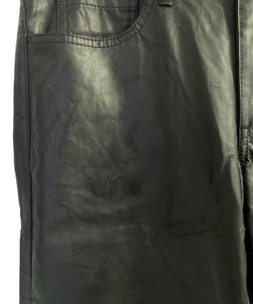 COMME des GARCONS HOMME（コムデギャルソン オム）COMME des GARCONS HOMME (コムデギャルソン オム) フェイクレザーパンツ ブラック サイズ:Mの古着・服飾アイテム