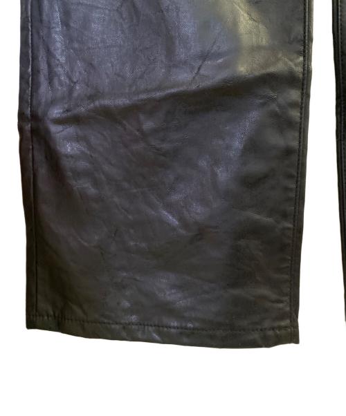 COMME des GARCONS HOMME（コムデギャルソン オム）COMME des GARCONS HOMME (コムデギャルソン オム) フェイクレザーパンツ ブラック サイズ:Mの古着・服飾アイテム