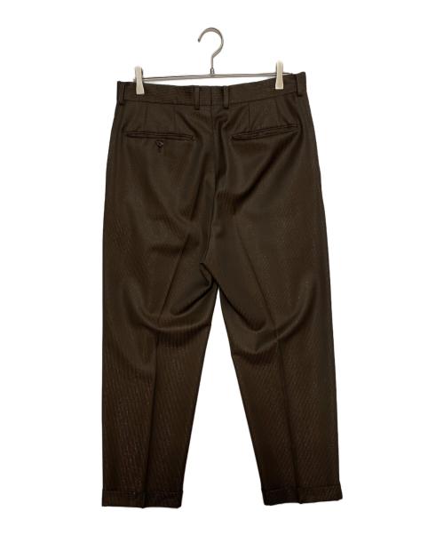 WACKO MARIA（ワコマリア）WACKO MARIA (ワコマリア) DORMEUIL (ドーメル) ストライプラメスラックス ブラウン サイズ:Lの古着・服飾アイテム