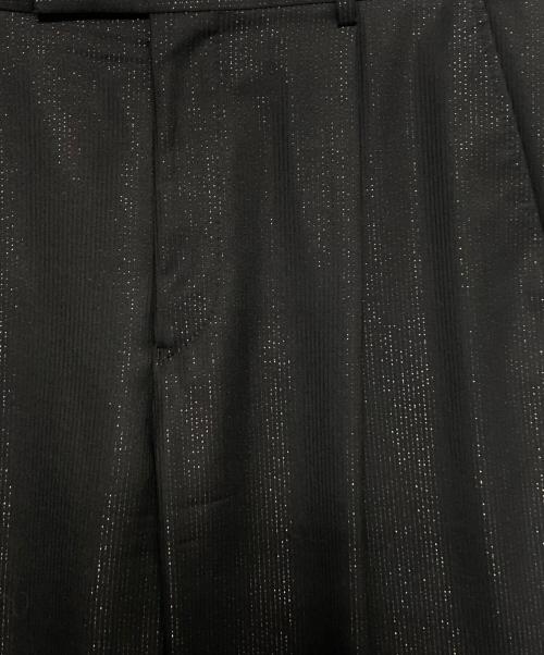WACKO MARIA（ワコマリア）WACKO MARIA (ワコマリア) DORMEUIL (ドーメル) ストライプラメスラックス ブラック サイズ:Lの古着・服飾アイテム