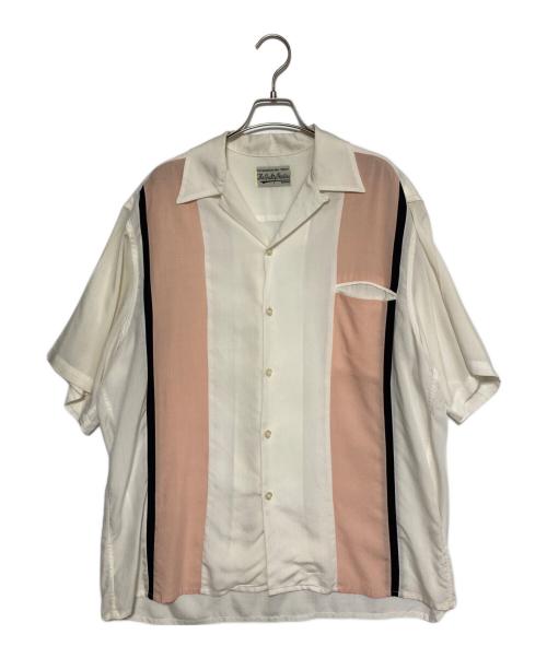WACKO MARIA（ワコマリア）WACKO MARIA (ワコマリア) THREE-TONE 50s SHIRT アイボリー×ピンク サイズ:Lの古着・服飾アイテム