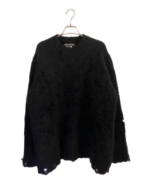 JUNYA WATANABE（ジュンヤワタナベ）JUNYA WATANABE (ジュンヤワタナベ) クラッシュデザインニット ブラック サイズ:Sの古着・服飾アイテム