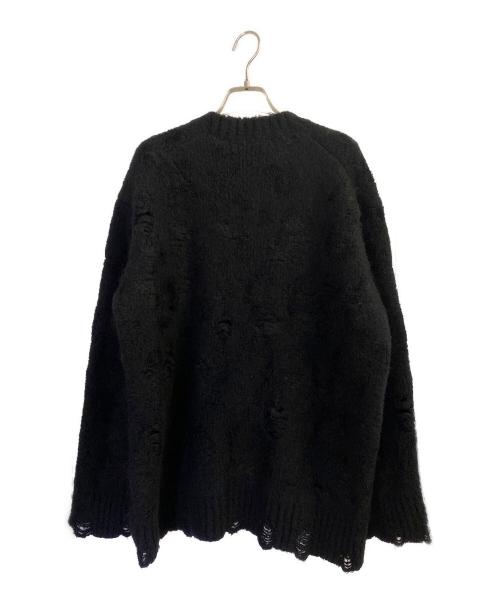 JUNYA WATANABE（ジュンヤワタナベ）JUNYA WATANABE (ジュンヤワタナベ) クラッシュデザインニット ブラック サイズ:Sの古着・服飾アイテム
