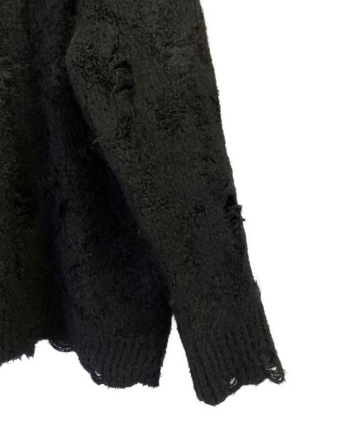 JUNYA WATANABE（ジュンヤワタナベ）JUNYA WATANABE (ジュンヤワタナベ) クラッシュデザインニット ブラック サイズ:Sの古着・服飾アイテム