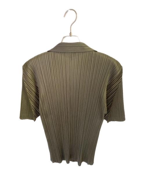 PLEATS PLEASE（プリーツプリーズ）PLEATS PLEASE (プリーツプリーズ) 半袖ブラウス カーキ サイズ:3の古着・服飾アイテム