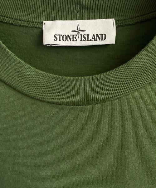 STONE ISLAND（ストーンアイランド）STONE ISLAND (ストーンアイランド) コンパスパッチ長袖カットソー グリーン サイズ:Sの古着・服飾アイテム
