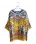 DOLCE & GABBANA（ドルチェ＆ガッバーナ）の古着「Multicolor Abstract Printed Linen Fray Detail Oversized T-Shirt 」｜マルチカラー