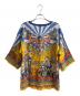 DOLCE & GABBANA (ドルチェ＆ガッバーナ) Multicolor Abstract Printed Linen Fray Detail Oversized T-Shirt  マルチカラー サイズ:46：35000円