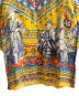 中古・古着 DOLCE & GABBANA (ドルチェ＆ガッバーナ) Multicolor Abstract Printed Linen Fray Detail Oversized T-Shirt  マルチカラー サイズ:46：35000円