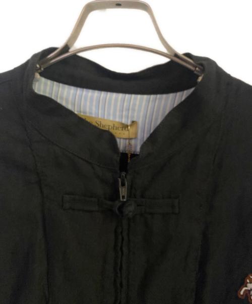 The shepherd UNDERCOVER（ザシェパード アンダーカバー）The shepherd UNDERCOVER (ザシェパード アンダーカバー) リネンジップアップチャイナジャケット ブラック サイズ:4の古着・服飾アイテム