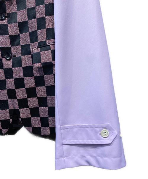 COMME des GARCONS HOMME PLUS（コムデギャルソンオムプリュス）COMME des GARCONS HOMME PLUS (コムデギャルソンオムプリュス) ドッキングスリーブジャケット ピンク×ブラック サイズ:Sの古着・服飾アイテム