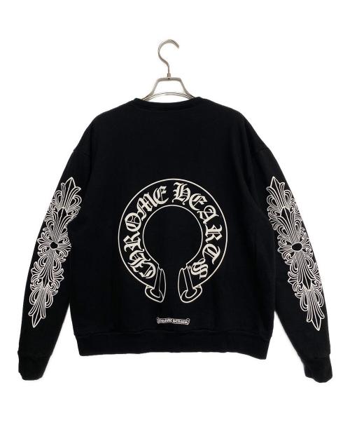 CHROME HEARTS（クロムハーツ）CHROME HEARTS (クロムハーツ) L/S SWEATSHIRT Horseshoe ブラック サイズ:Sの古着・服飾アイテム