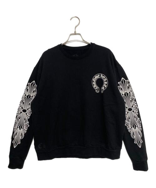 CHROME HEARTS（クロムハーツ）CHROME HEARTS (クロムハーツ) L/S SWEATSHIRT Horseshoe ブラック サイズ:Sの古着・服飾アイテム