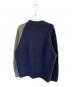 sacai (サカイ) パネルクルーネックスウェット グリーン×ネイビー サイズ:3：22000円
