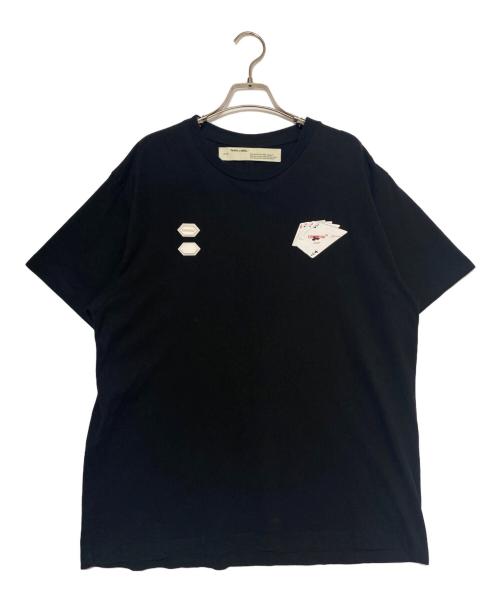 OFFWHITE（オフホワイト）OFFWHITE (オフホワイト) トランプロゴTシャツ ブラック サイズ:XSの古着・服飾アイテム