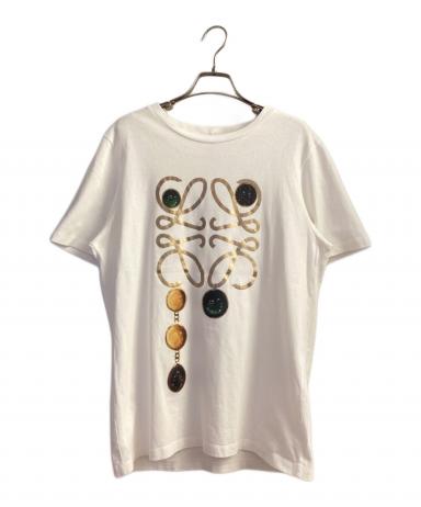 中古・古着通販】LOEWE (ロエベ) アナグラム半袖Tシャツ ホワイト 
