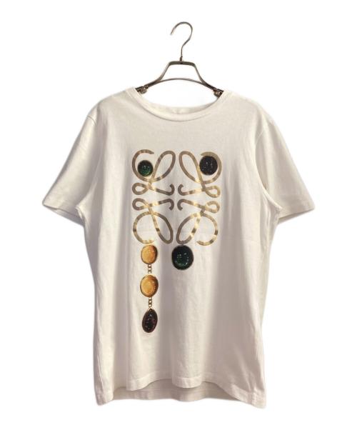 LOEWE（ロエベ）LOEWE (ロエベ) アナグラム半袖Ｔシャツ ホワイト サイズ:Sの古着・服飾アイテム