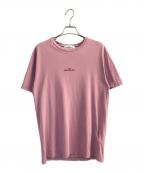 STONE ISLANDストーンアイランド）の古着「ロゴ半袖Ｔシャツ」｜ピンク