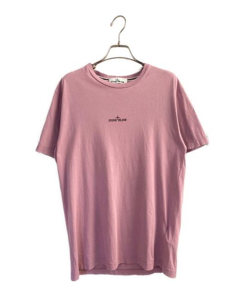 STONE ISLAND（ストーンアイランド）STONE ISLAND (ストーンアイランド) ロゴ半袖Ｔシャツ ピンク サイズ:Mの古着・服飾アイテム