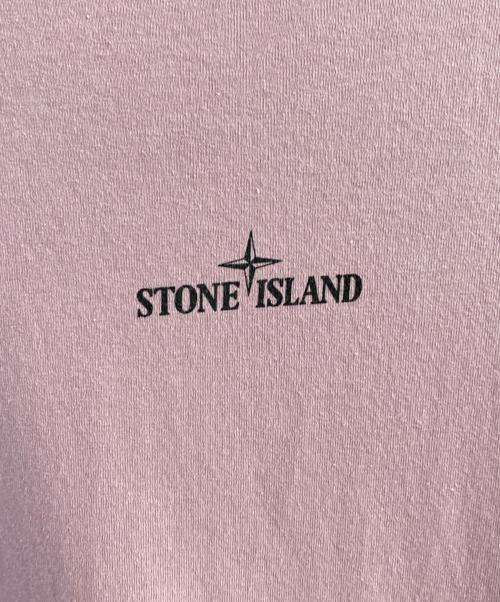 STONE ISLAND（ストーンアイランド）STONE ISLAND (ストーンアイランド) ロゴ半袖Ｔシャツ ピンク サイズ:Mの古着・服飾アイテム