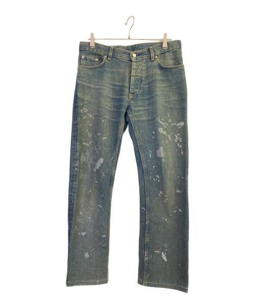 HELMUT LANG（ヘルムートラング）HELMUT LANG (ヘルムートラング) ペンキ加工デニムパンツ インディゴ サイズ:32の古着・服飾アイテム