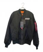 UNDERCOVER×ALPHA INDUSTRIESアンダーカバー×アルファインダストリーズ）の古着「MA-1ジャケット」｜ブラック