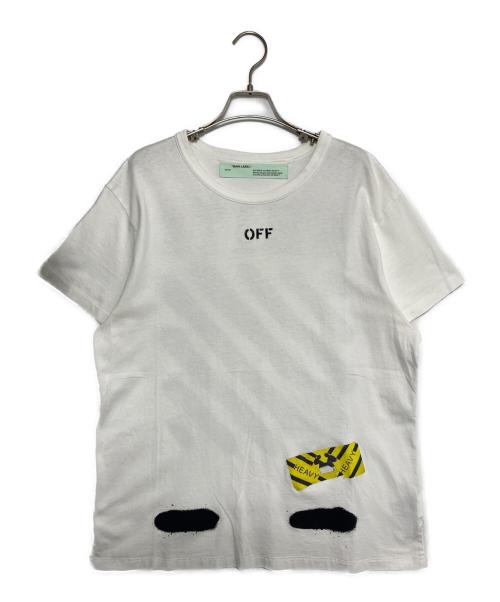 OFFWHITE（オフホワイト）OFFWHITE (オフホワイト) テープロゴTシャツ ホワイト サイズ:Sの古着・服飾アイテム