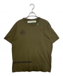 OFFWHITE（オフホワイト）の古着「ステンシルTシャツ」｜カーキ