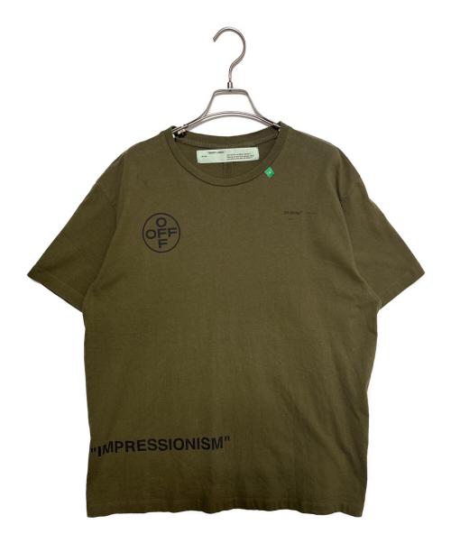 OFFWHITE（オフホワイト）OFFWHITE (オフホワイト) ステンシルTシャツ カーキ サイズ:XSの古着・服飾アイテム